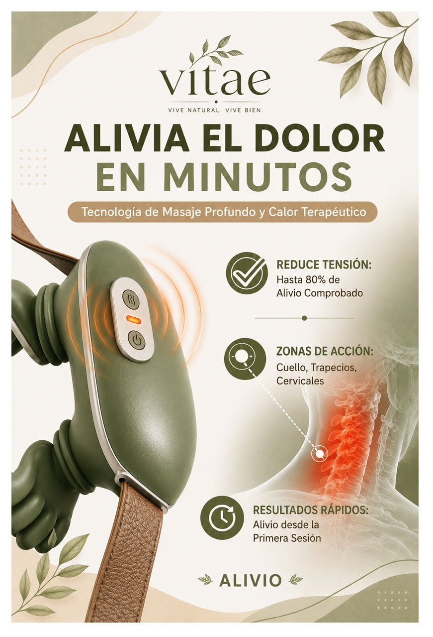 Masajeador de cuello y hombros térmico