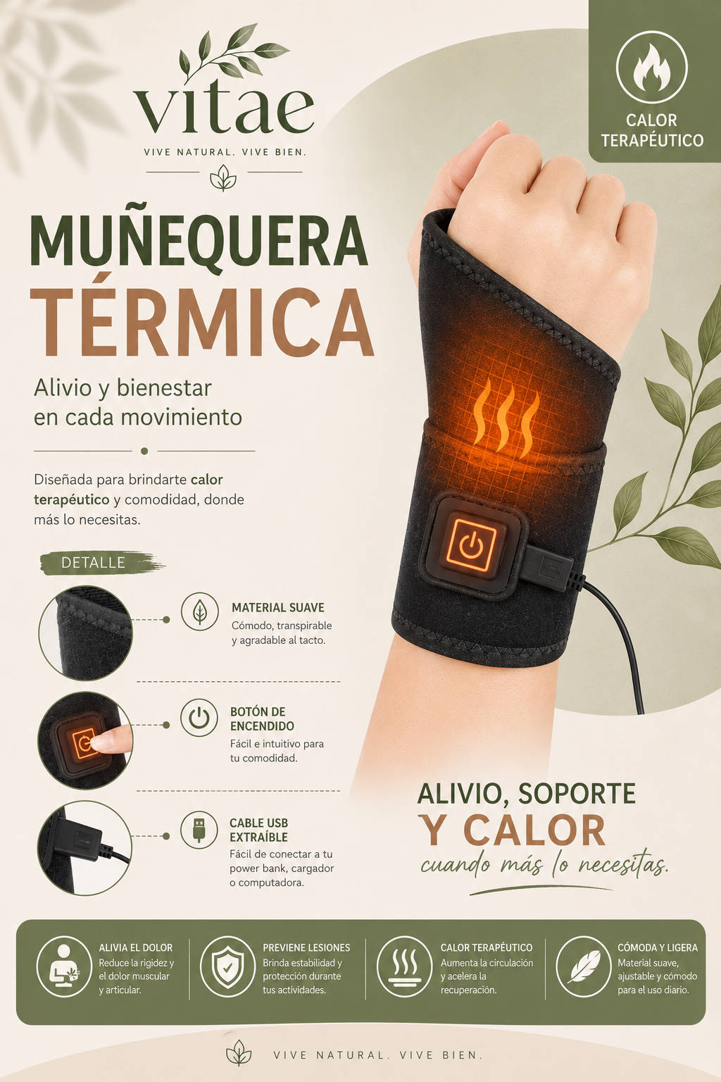 Muñequera Guante Térmico