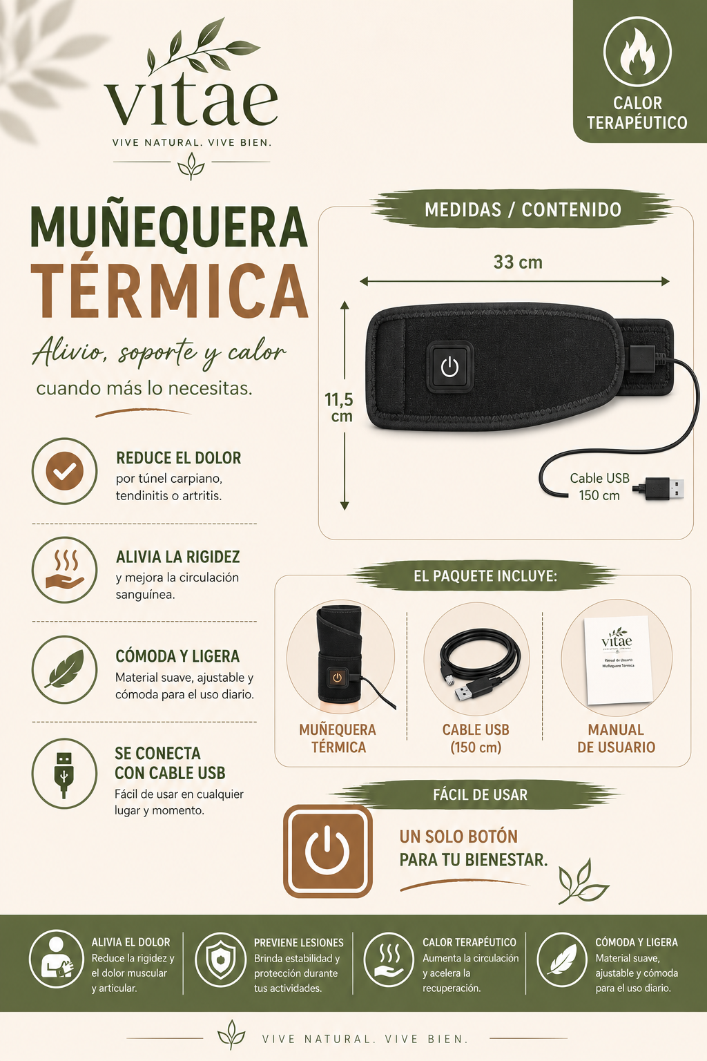 Muñequera Guante Térmico
