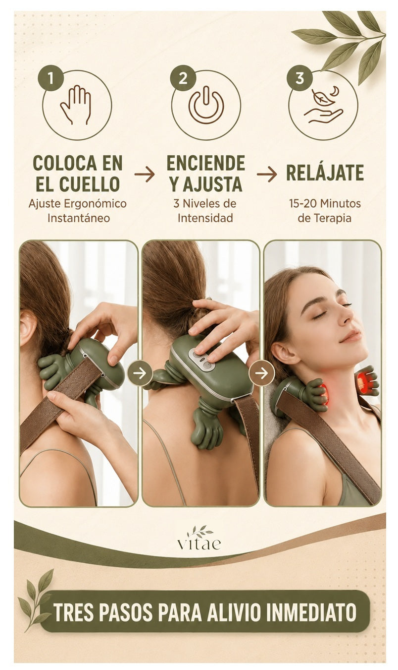 Masajeador de cuello y hombros térmico