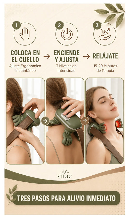 Masajeador de cuello y hombros térmico