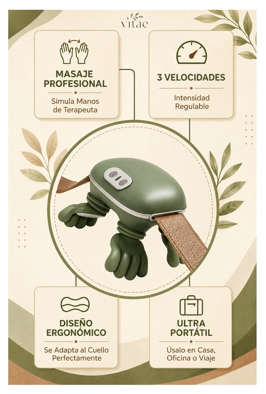Masajeador de cuello y hombros térmico