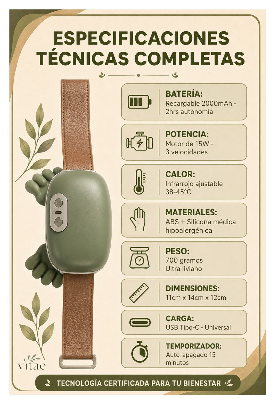 Masajeador de cuello y hombros térmico